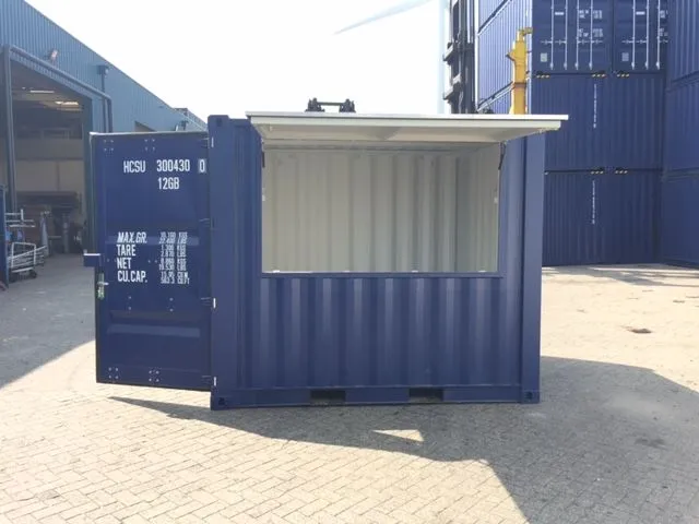 20ft 20’ Slate Gray Shiplap 120V Shipping Container Office Mini Split - Image 3