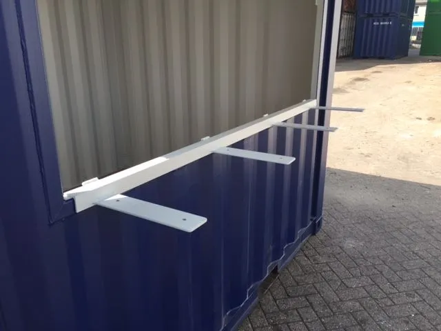 20ft 20’ Slate Gray Shiplap 120V Shipping Container Office Mini Split - Image 4