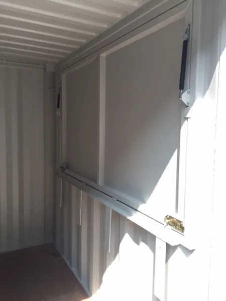 20ft 20’ Slate Gray Shiplap 120V Shipping Container Office Mini Split - Image 5