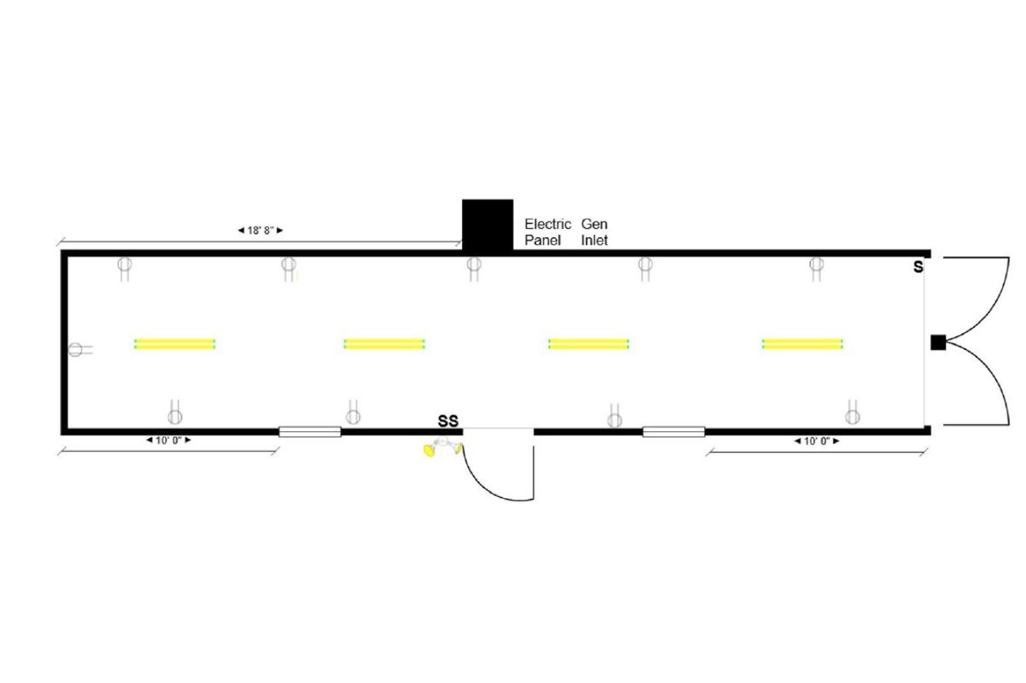 40ft Shipping Container Office (Insulated / No Siding) (40HCOFI) - Image 7