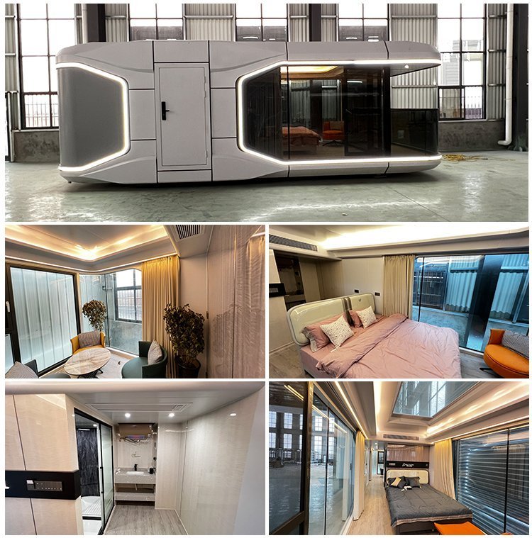 Mobile capsule House Furnished Cabin Homes Villa House 40ft Container Homes Capsule Office Pod - Image 8
