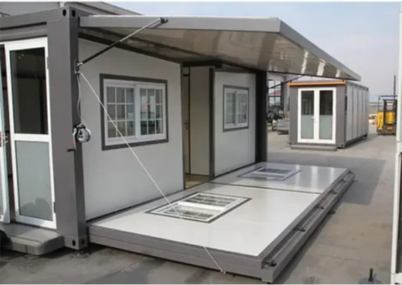 Modern extendable prefabricated house 5.5 x 6 m with wardrobe, exquisite and modern design, for living and working