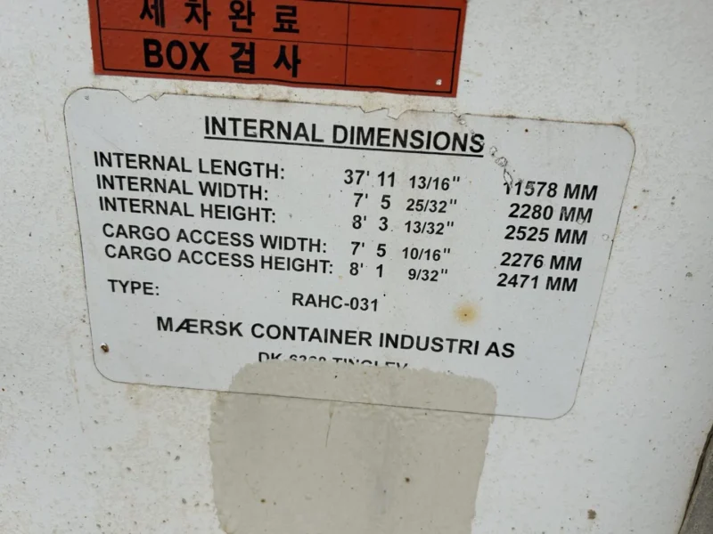 Maersk RAHC-031 Used 40ft Cold Storage Reefer Container – Model CCR18060 - Image 6